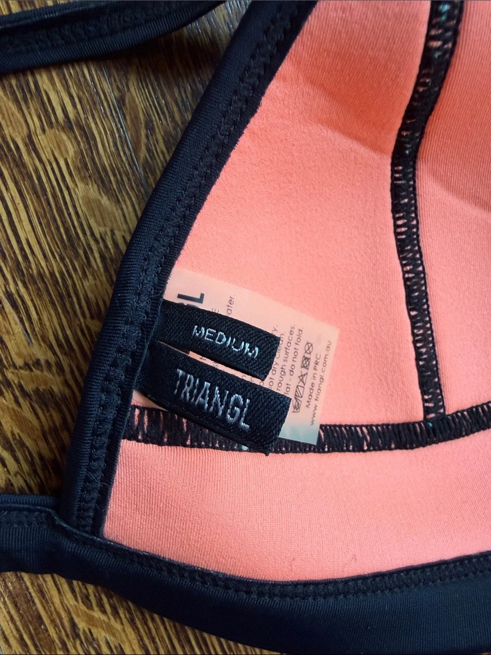 triangl swimwear Colorblock Triangle Bikini in Mint, Coral & Purple